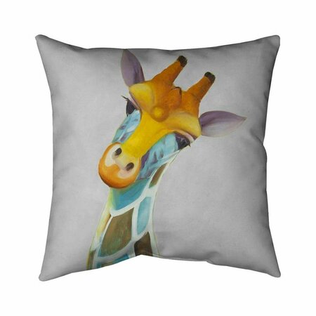 FONDO 20 x 20 in. Colorful Giraffe-Double Sided Print Indoor Pillow FO2791676